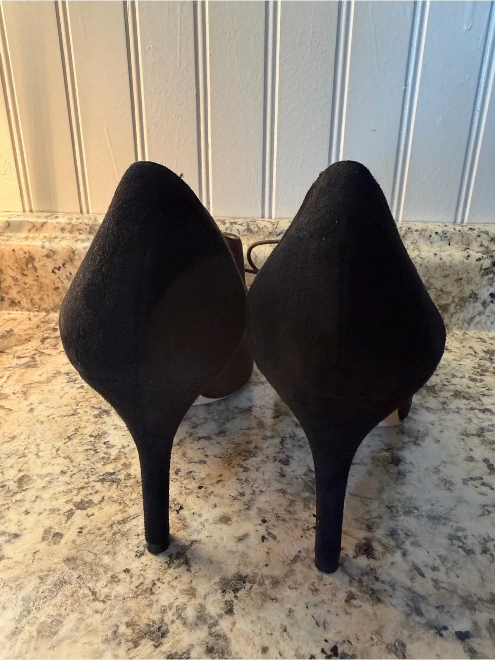 kate spade Brown and Black Suede Lace-Up Heels Tassel Laces Fall Cozy Witch